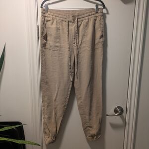Bundle 2/$50 Tahari Light Beige Relaxed Fit Joggers with Elastic Cuffs Size L
